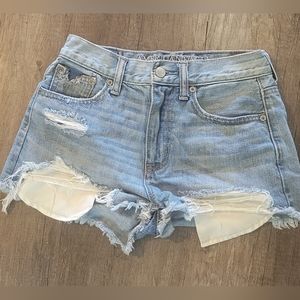 American Eagle Jean Shorts with exposed pockets